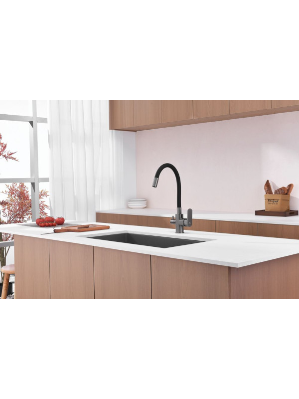 Смеситель Ganzer GZ06127-Q оружейная сталь 2