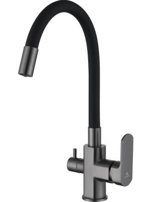 Смеситель Ganzer GZ06127-Q оружейная сталь