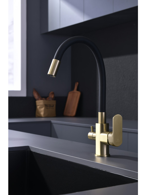 Смеситель Ganzer GZ06127-S матовое золото 2