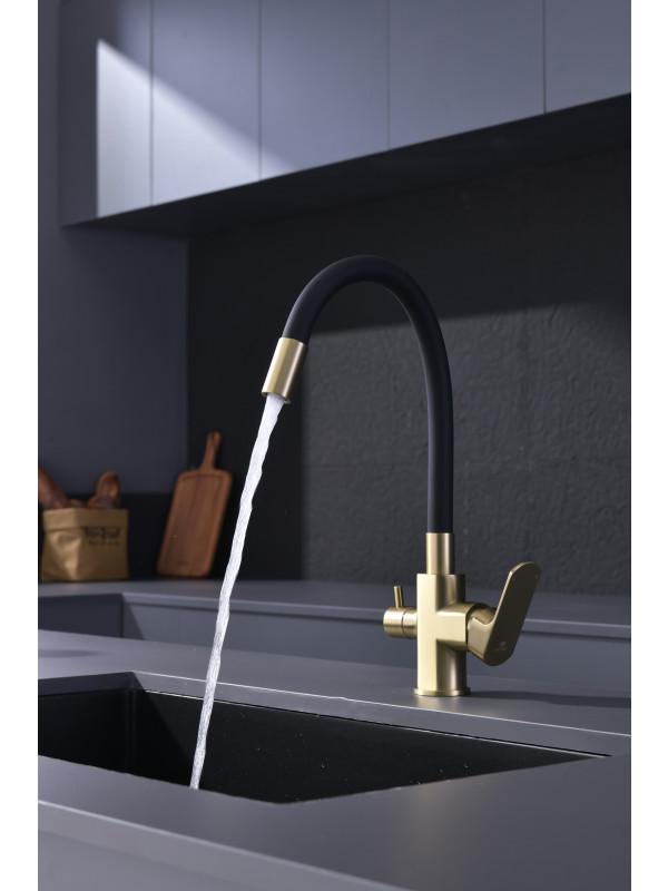 Смеситель Ganzer GZ06127-S матовое золото 3