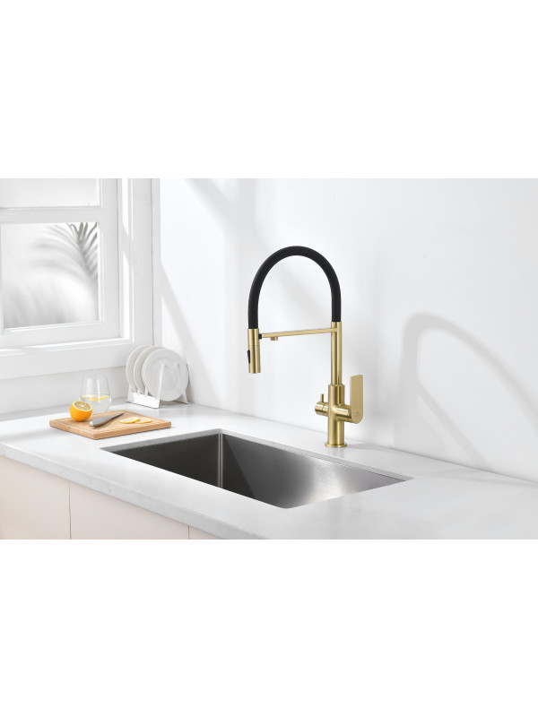 Смеситель Ganzer GZ07127-S матовое золото 2