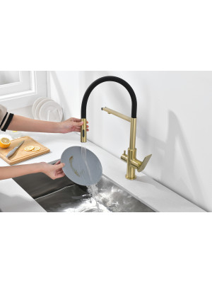 Смеситель Ganzer GZ07127-S матовое золото 10