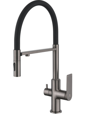 Смеситель Ganzer GZ07127-Q оружейная сталь