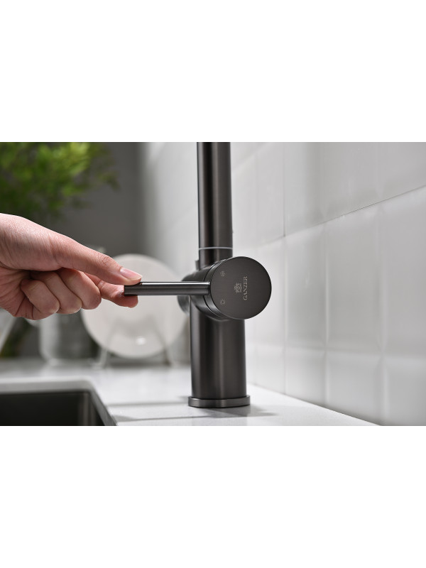 Смеситель Ganzer GZ16036-Q оружейная сталь 6