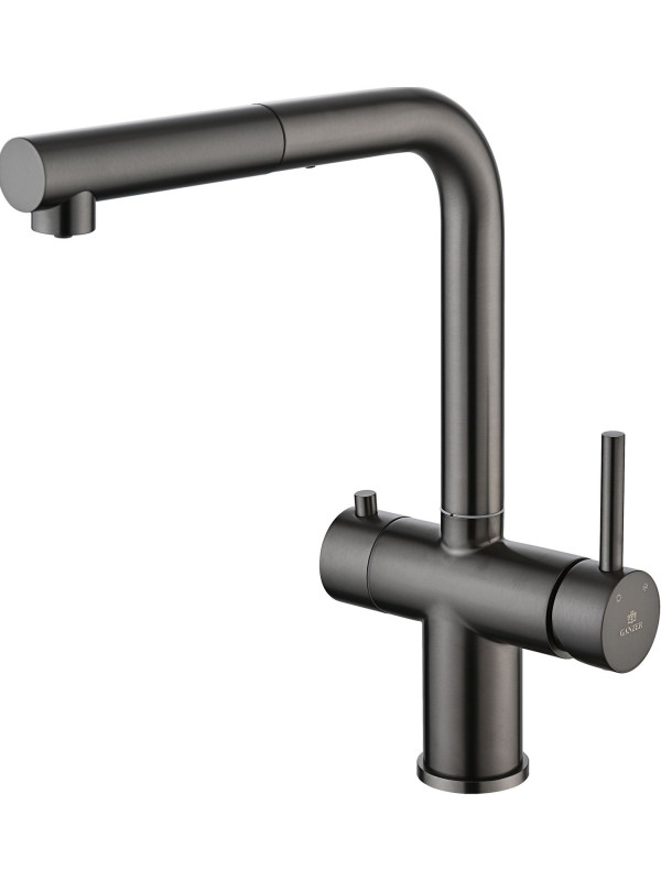 Смеситель Ganzer GZ16036-Q оружейная сталь