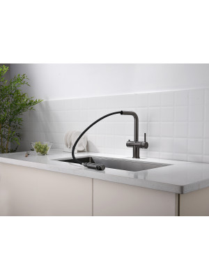 Смеситель Ganzer GZ16036-Q оружейная сталь 9