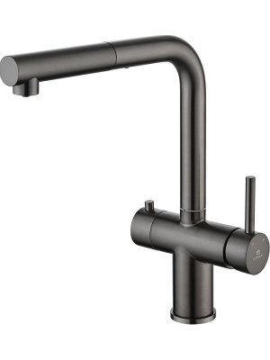 Смеситель Ganzer GZ16036-Q оружейная сталь