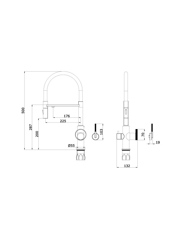 Смеситель Ganzer GZ19127-C черный размер