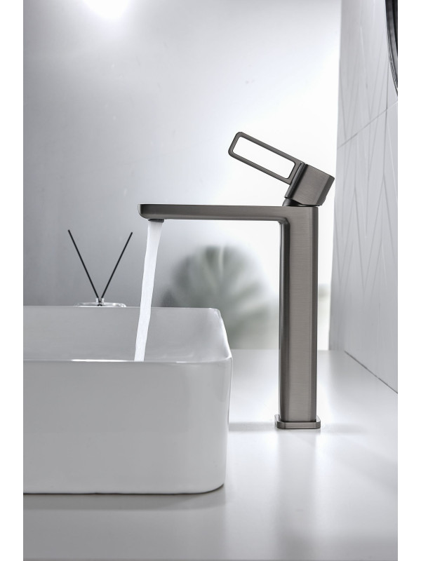 Смеситель Ganzer GZ12112-Q оружейная сталь 7