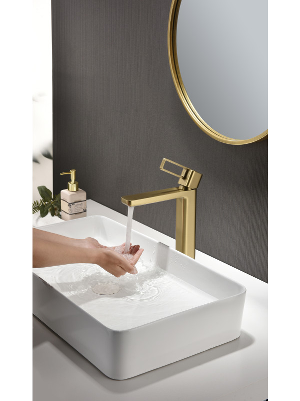 Смеситель Ganzer GZ12112-S матовое золото 8