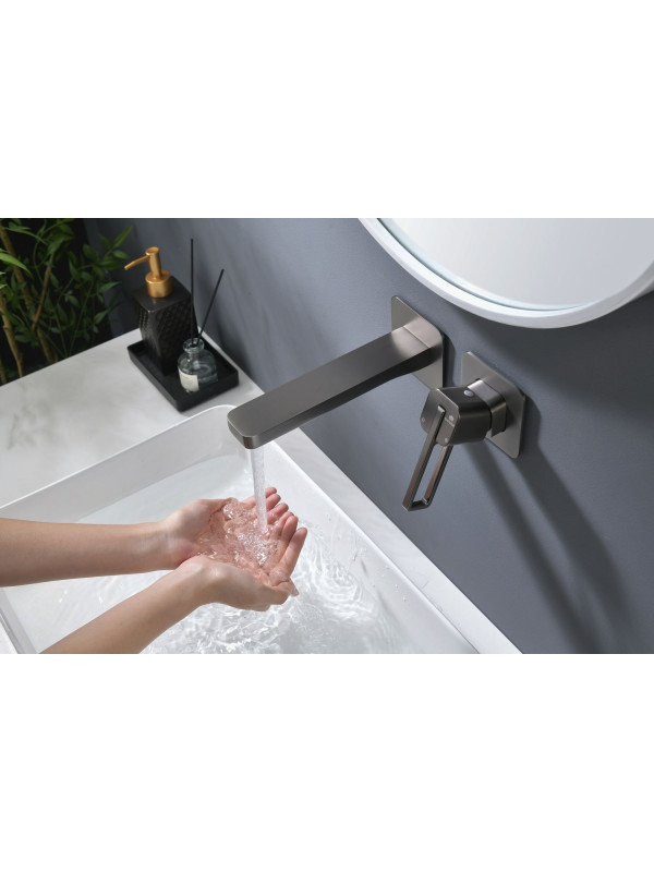 Смеситель Ganzer GZ12144 оружейная сталь 7