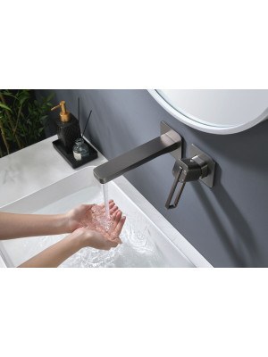 Смеситель Ganzer GZ12144 оружейная сталь 7