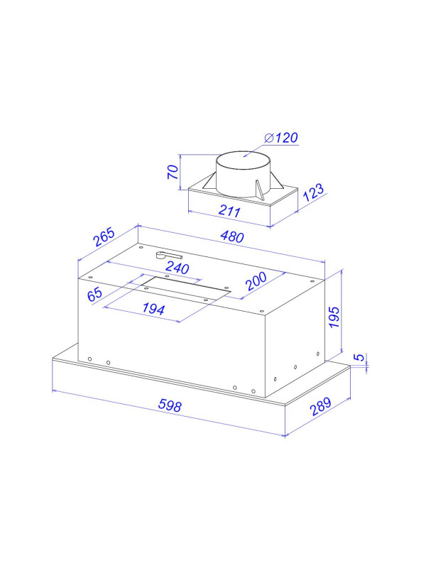Вытяжка ZorG Asta 1060 60 M черная размеры