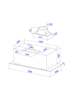 Вытяжка ZorG Asta 1060 60 M черная размеры