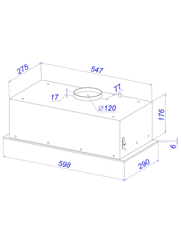 Вытяжка ZorG Neo 1030 60 S White размеры