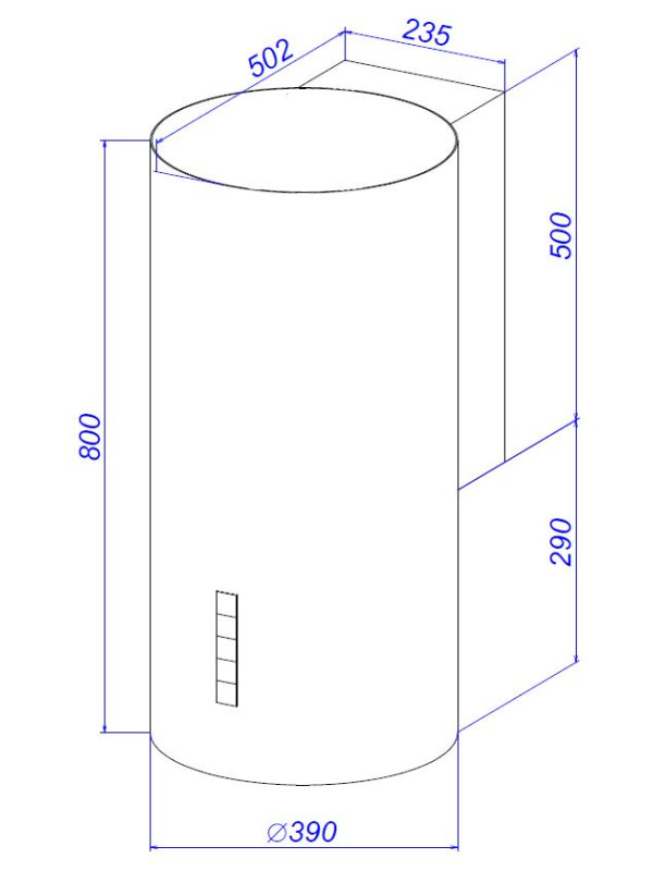 Вытяжка ZorG Rondo 1260 39 S Black размеры