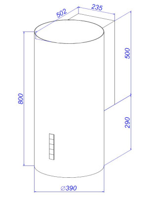 Вытяжка ZorG Rondo 1260 39 S Black размеры