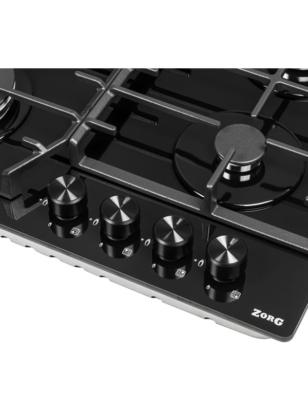 Газовая варочная панель ZorG HAG613 FDW Black управление