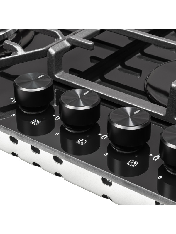 Газовая варочная панель ZorG HAG613 FDW Black управление 3