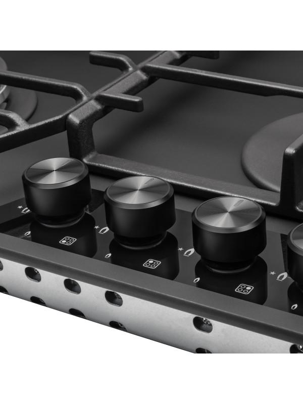 Газовая варочная панель ZorG HAG613 FDW Black matte механическое управление