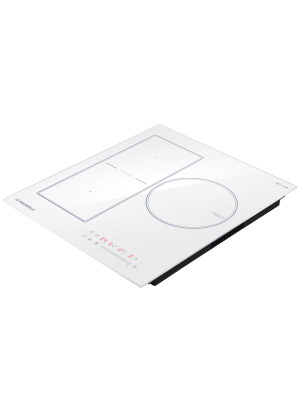Индукционная варочная панель Maunfeld CVI453SBWH Inverter White под углом