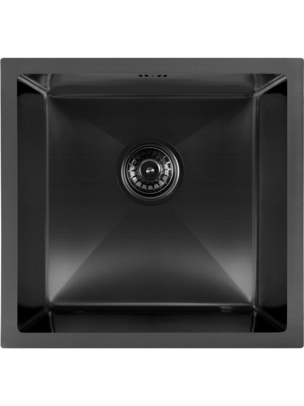 Кухонная мойка Arfeka Eco AR 45x45 BLACK PVD NANO DECOR MILLET GRAINS сверху