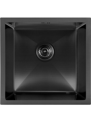 Кухонная мойка Arfeka Eco AR 45x45 BLACK PVD NANO DECOR MILLET GRAINS сверху