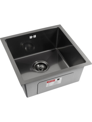 Кухонная мойка Arfeka Eco AR 45x45 BLACK PVD NANO DECOR MILLET GRAINS