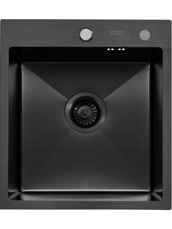 Кухонная мойка Arfeka Eco AR 45x50 BLACK PVD NANO DECOR сверху
