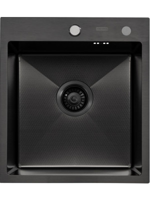 Кухонная мойка Arfeka Eco AR 45x50 BLACK PVD NANO DECOR сверху