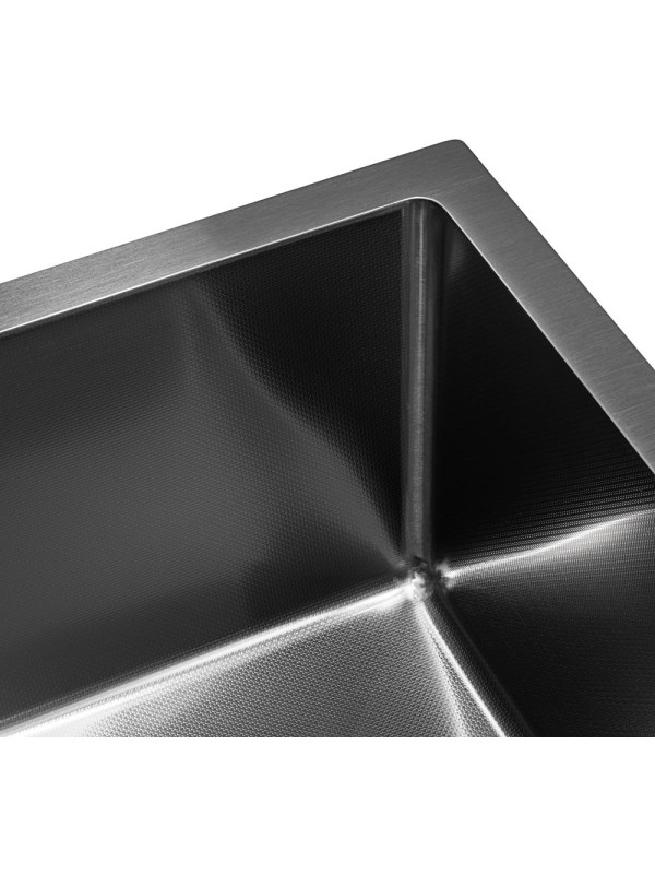 Кухонная мойка Arfeka Eco AR 45x50 BLACK PVD NANO DECOR MILLET GRAINS угол