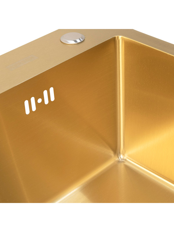 Кухонная мойка Arfeka Eco AR 45x50 GOLD PVD NANO угол