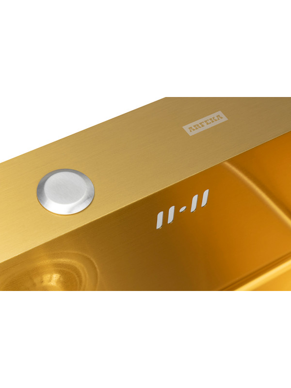 Кухонная мойка Arfeka Eco AR 45x50 GOLD PVD NANO отверстие