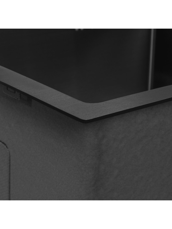 Кухонная мойка Arfeka Eco AR 50x50 Black PVD Nano угол