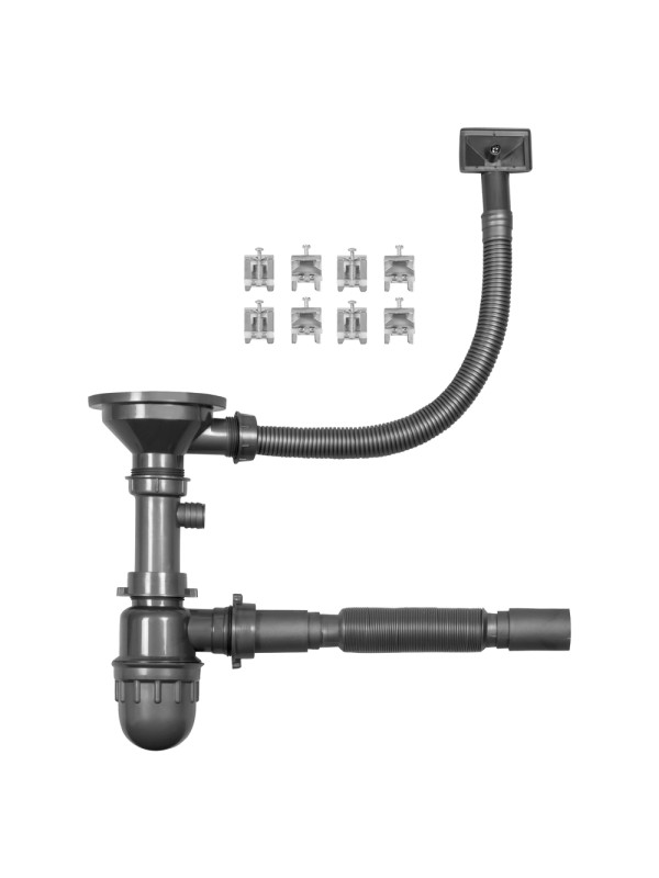 Кухонная мойка Arfeka Eco AR 50x50 Black PVD Nano сифон