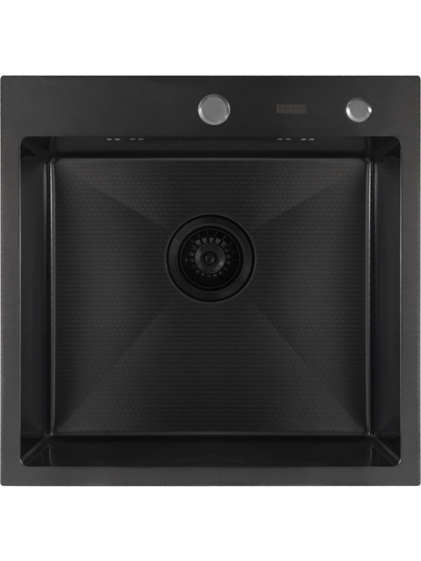 Кухонная мойка Arfeka Eco AR 50x50 Black PVD Nano Decor сверху