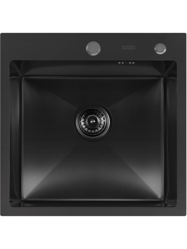 Кухонная мойка Arfeka Eco AR 50x50 Black PVD Nano Decor Millet Grains сверху