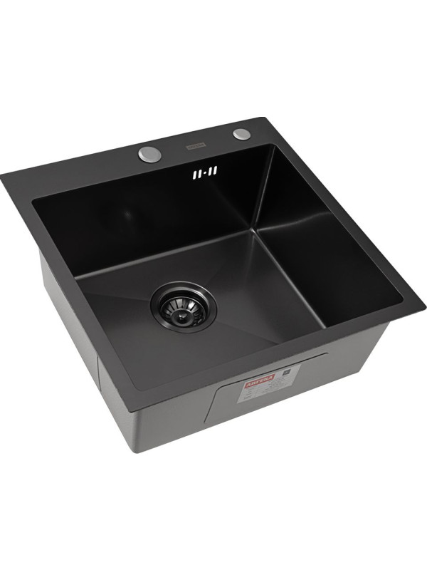 Кухонная мойка Arfeka Eco AR 50x50 Black PVD Nano Decor Volcanic Rock