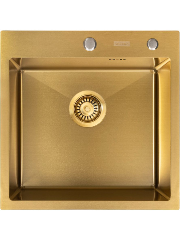 Кухонная мойка Arfeka Eco AR 50x50 Gold PVD Nano сверху