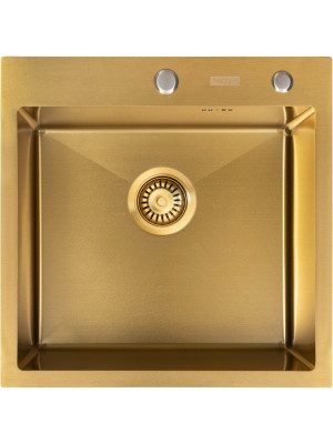 Кухонная мойка Arfeka Eco AR 50x50 Gold PVD Nano сверху