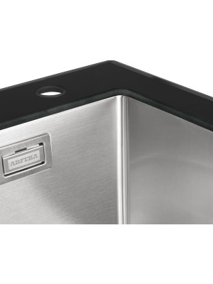 Кухонная мойка Arfeka Eco AR 50x50 GS Black Glass + Satin покрытие