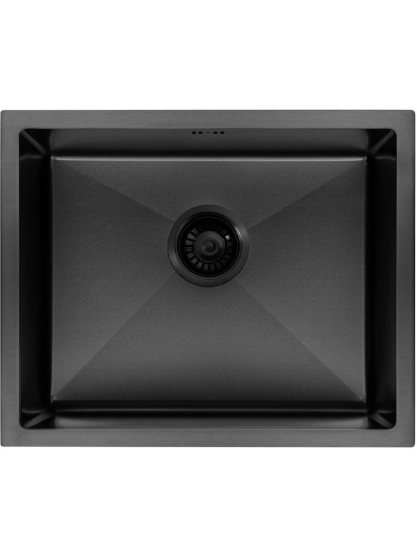 Кухонная мойка Arfeka Eco AR 55x45 Black PVD Nano Decor Volcanic Rock сверху