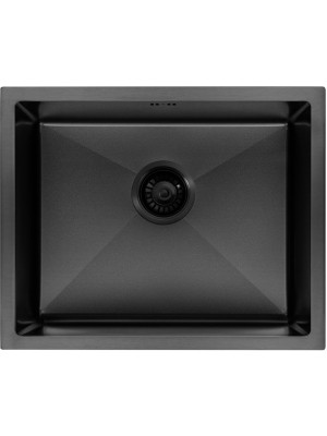 Кухонная мойка Arfeka Eco AR 55x45 Black PVD Nano Decor Volcanic Rock сверху