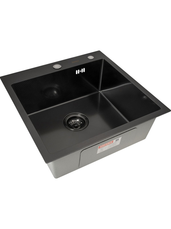 Кухонная мойка Arfeka Eco AR 55x50 Black PVD Nano сбоку