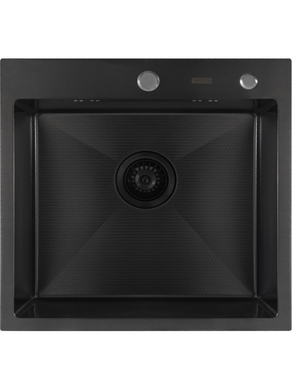 Кухонная мойка Arfeka Eco AR 55x50 Black PVD Nano Decor сверху