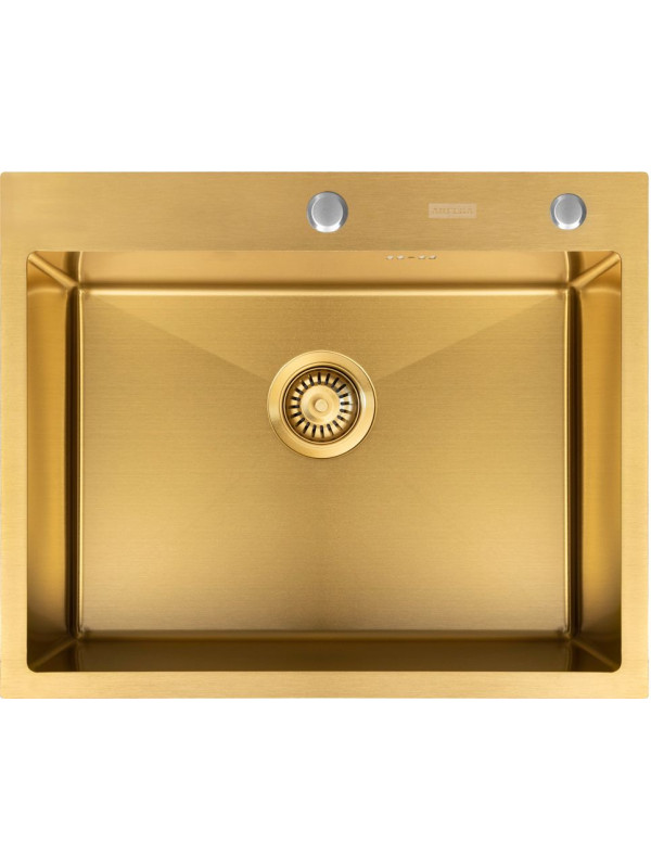 Кухонная мойка Arfeka Eco AR 60x50 Gold PVD Nano сверху