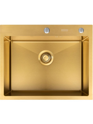 Кухонная мойка Arfeka Eco AR 60x50 Gold PVD Nano сверху
