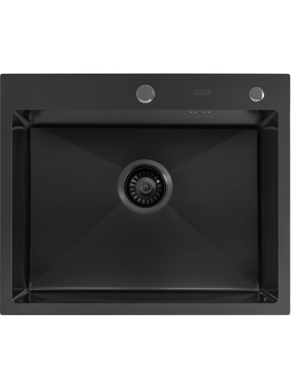Кухонная мойка Arfeka Eco AR 60x50 Black PVD Nano Decor сверху