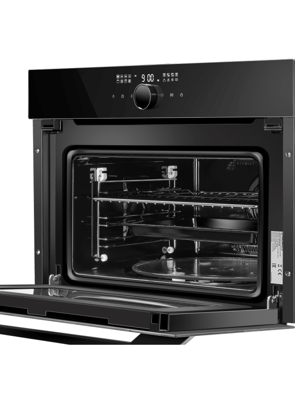 Электрический духовой шкаф Maunfeld XCMO4418GB Glossy Black под углом