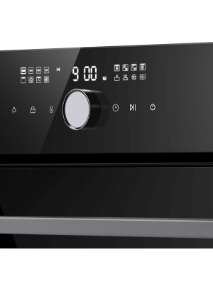 Электрический духовой шкаф Maunfeld XCMO4418GB Glossy Black вблизи